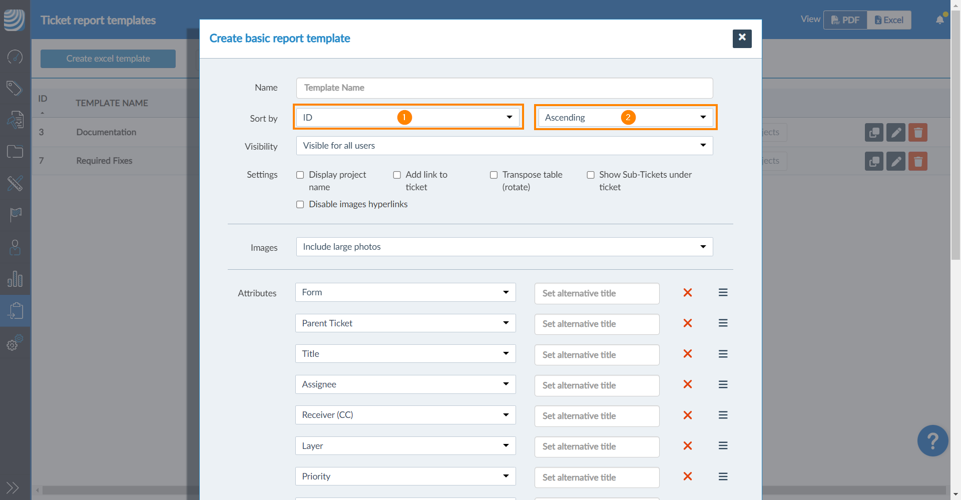Create Excel Templates for Exporting Tickets – PlanRadar HelpCenter